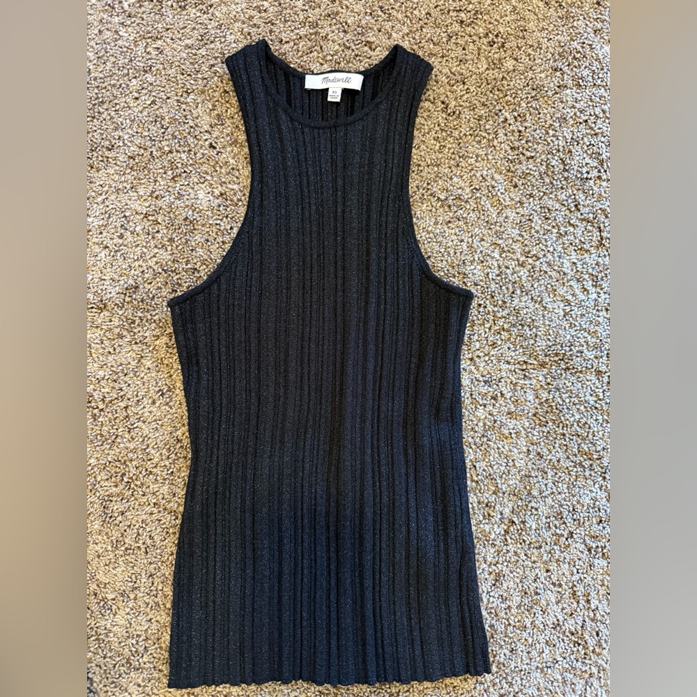 Madewell signature shimmer knit tank. XS
